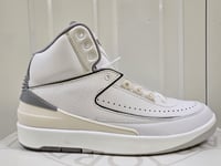 Air Jordan 2 Retro UK 7.5 EUR 42 White Cement Grey Sail Black DR8884 100