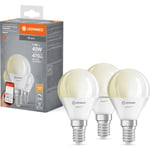 Ledvance Smart+ Wifi E14 klotlampa, vit ljusfärg, 4,9W, 3 st