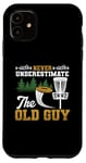 iPhone 11 Never Underestimate The Old Guy Funny Disc Golf Frisbee Case