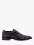 Dune Score Double Strap Leather Monk Shoes