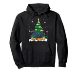 Raven Christmas Tree Lights Santa Reindeer Xmas PJs Pullover Hoodie