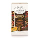 Caffè Corsini - Kenya 100 Capsules Compatibles Nespresso, Café 100% Arabica, Intensité 9/13, 10 Boîtes de 10 Capsules, 520g