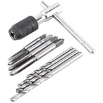 9Pcs Adjustable T-Handle Ratchet Tap Holder Wrench Tool Set with M3-M63431