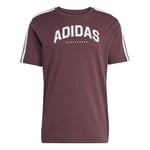 adidas Homme Codes Collegiate Linear Graphic T-Shirt, Aurora Ruby, 3XL