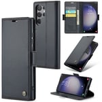 Samsung Galaxy S23 Ultra      Pu Wallet Case    [Black]