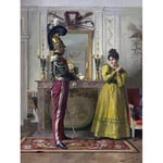 Artery8 Jules Worms Departure For The Review C1876 Painting Premium Wall Art Canvas Print 18X24 Inch