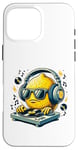 Coque pour iPhone 16 Pro Max Cool Lemon DJ Casque audio