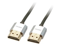 Lindy CROMO Slim High Speed HDMI Cable with Ethernet - Câble HDMI avec Ethernet - HDMI mâle pour HDMI mâle - 50 cm - paire torsadée blindée (STP)