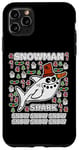 Coque pour iPhone 11 Pro Max Cadeau amusant de requin pour homme, femme, enfant, bonhomme de neige mignon