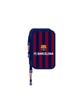 Safta F.C. BARCELONA – Children's School Pencil Case, Pencil Case with Colours, 