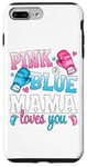 iPhone 7 Plus/8 Plus Pink Or Blue Mama Mom Loves You Boxing Gender Reveal Party Case