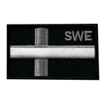 Liten Svensk flagga "Thin White Line" 6x4 cm