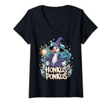 Womens Honkus Ponkus Goose Witch for Halloween Magic Fans V-Neck T-Shirt