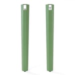 Lot de 2 pieds d'angle DECO-GEM pour table mange debout en acier finition époxy vert à vis-étau, H.90 cm