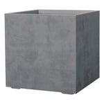 Deroma Pot de Fleur Cube Millenium Gris Clair 39CM