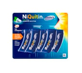 NiQuitin Minis Mint 4 mg Lozenges - Effective Smoking Craving Relief - Practical Pocket-Sized Container - 100 Mini Lozenges - Fast Acting Relief - Reduce and Quit Smoking Aid