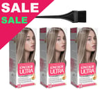 Loncolor Ultra Hair Color Cream 9.9 Dark Ash Blonde 3-Pack