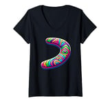 Womens Boomerang Thrower Boomerangs V-Neck T-Shirt