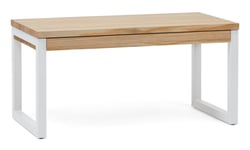 Table basse relevable iCub Strong eco 50x100x52 cm blanc naturel