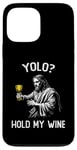 Coque pour iPhone 13 Pro Max YOLO Hold My Wine Funny Jesus Easter JK BRB Ressurection