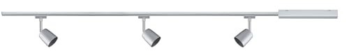 Paulmann 95462 Cover URail basic set GU10 max. 3x10W dimmable 230V chrome matt, chrome rail system – choose any lamp