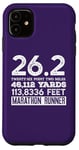 Coque pour iPhone 11 26,2 MILES 46,112 YARDS 313,886 PIEDS MARATHON COURNER Meme