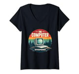 Womens The Computer Whisperer IT Tech Support Nerds Geek V-Neck T-Shirt