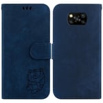 Yhteensopiva Xiaomi Poco X3 / X3 Nfc kohokuvioidun Cute Tiger Flip Folio -lompakkokotelon kanssa korttitaskupidikkeen kannen