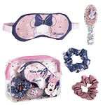 CERDÁ LIFE'S LITTLE MOMENTS- Coffret Cadeau : Masque de Nuit, Peigne et Chouchous en Tissu Minnie Mouse-Licence Officielle Disney, 2500001924, Multicolore