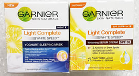 Set of Garnier Light Complete Bright Speed Day and Night Cream Skin Whiten