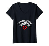 Womens The American Dream Daughter V-Neck T-Shirt