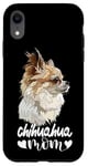 Coque pour iPhone XR Chihuahua Maman blanche Chiwawa à poils longs