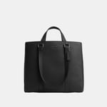 Coach Mens Hudson Double Handle Tote - Black Leather - One Size