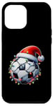 Coque pour iPhone 12 Pro Max Futbol Chapeau de Noël pour baby-foot