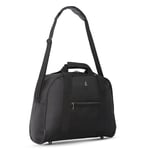 Aerolite 40x30x15 New and Improved 2023 British Airways, EasyJet, Virgin Atlantic, KLM Holdall, Cabin Luggage Under Seat Flight Bag, Black