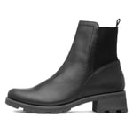 CAPRICE Womens Black Leather Zip Up Ankle Boot - Size 7 UK - Black