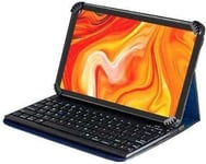 Navitech Blue Rotational Bluetooth Keyboard Case For NeuTab S8 8'' Tablet