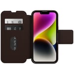 Etui Strada Coque pour iPhone 14 Plus, Antichoc, anti-chute, cuir de qualité, 2 porte-cartes, supporte 3 x plus de chutes que la norme militaire - Marron - Neuf