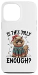 Coque pour iPhone 13 Pro Max Is This Jolly Enough Grumpy Santa Cat Pun Pun Noël