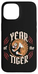 iPhone 15 Year of the Tiger Fierce Traditional Vintage Chinese Zodiac Case