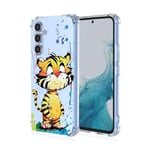 WOKEZ Coque pour Samsung Galaxy A54 5G, Transparente TPU Coque pour Galaxy A54 5G avec Tigre, Clear Slim Antichoc TPU Phone Case Cover pour Samsung A54 5G Girly Bumper Protection-A31