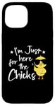 Coque pour iPhone 15 I'm Just Here for the Chicks - Adorable poussin de Pâques