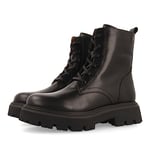 GIOSEPPO Bottes Noires en Peau Style Militaire pour Femme cardross