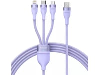 Baseus Flash Series Ii Cable Usb Type C / Usb Type A - Usb Type C / Lightning / Micro Usb 100 W 1.5 M Purple (Cass030205)