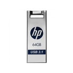 Clé USB 3.1 HP 64GB X795W METAL - Capacité de stockage 64 Go - Interface USB 3.0 - Marque HP