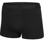 Jako Premium Shorts Boxer pour Homme, Taille M, Noir, Lot de 2