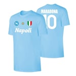 Napoli 'Vintage 86/87' t-shirt MARADONA - Ljusblå Blå M