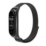 Xiaomi Mi Smart Band 5/6/7 Armband Nylon 05 - Svart