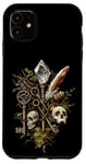 iPhone 11 Crystal skull and key motif - Goblincore Case