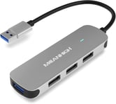 Hub USB 4 ports avec USB 3.0, USB 2.0, extenseur de ports USB multiples pour ordinateur portable, MacBook, Surface Pro, XPS, PC, clé USB, disque dur mobile.[S1444]